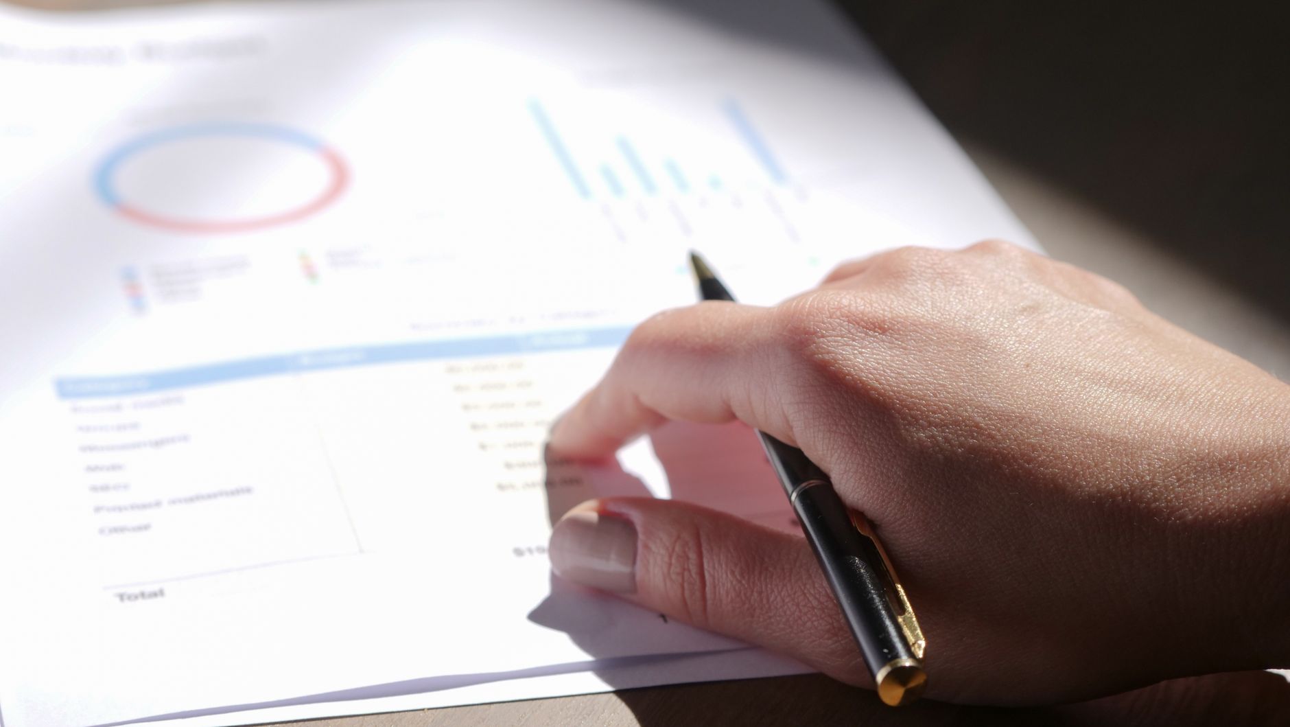 Quality manager reviewing a process capability report