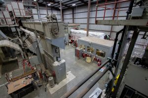 Wide view of a factory production line