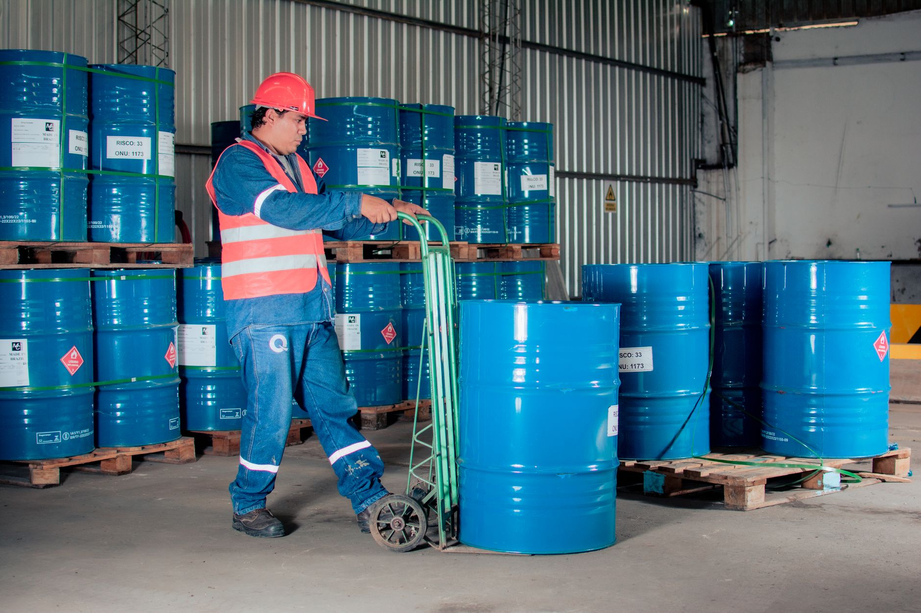 Engineer checking grease compatibility specifications