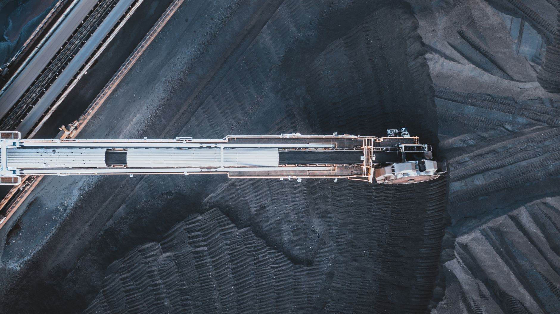 Vision inspection camera mounted above a conveyor line