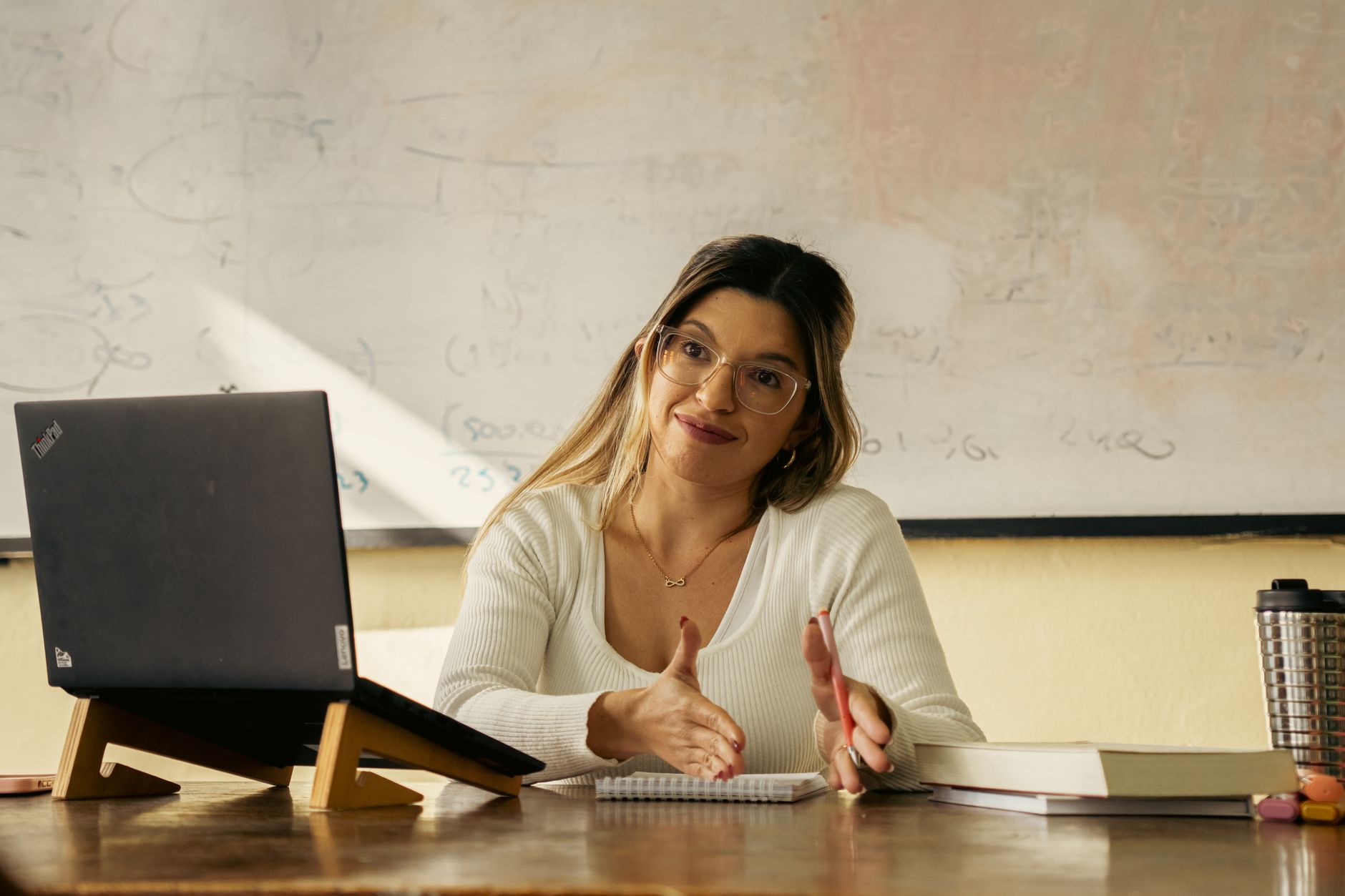 Instructor teaching error-proofing concepts to a class