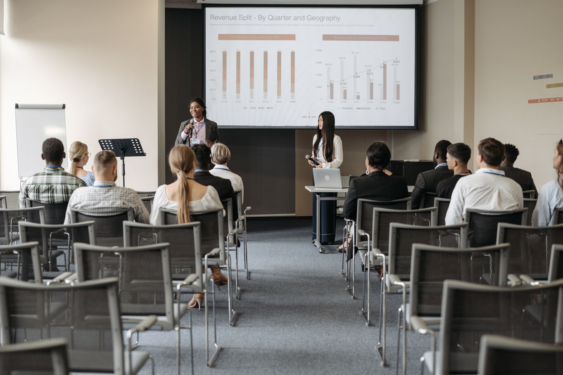 Instructor teaching a Quality Function Deployment workshop