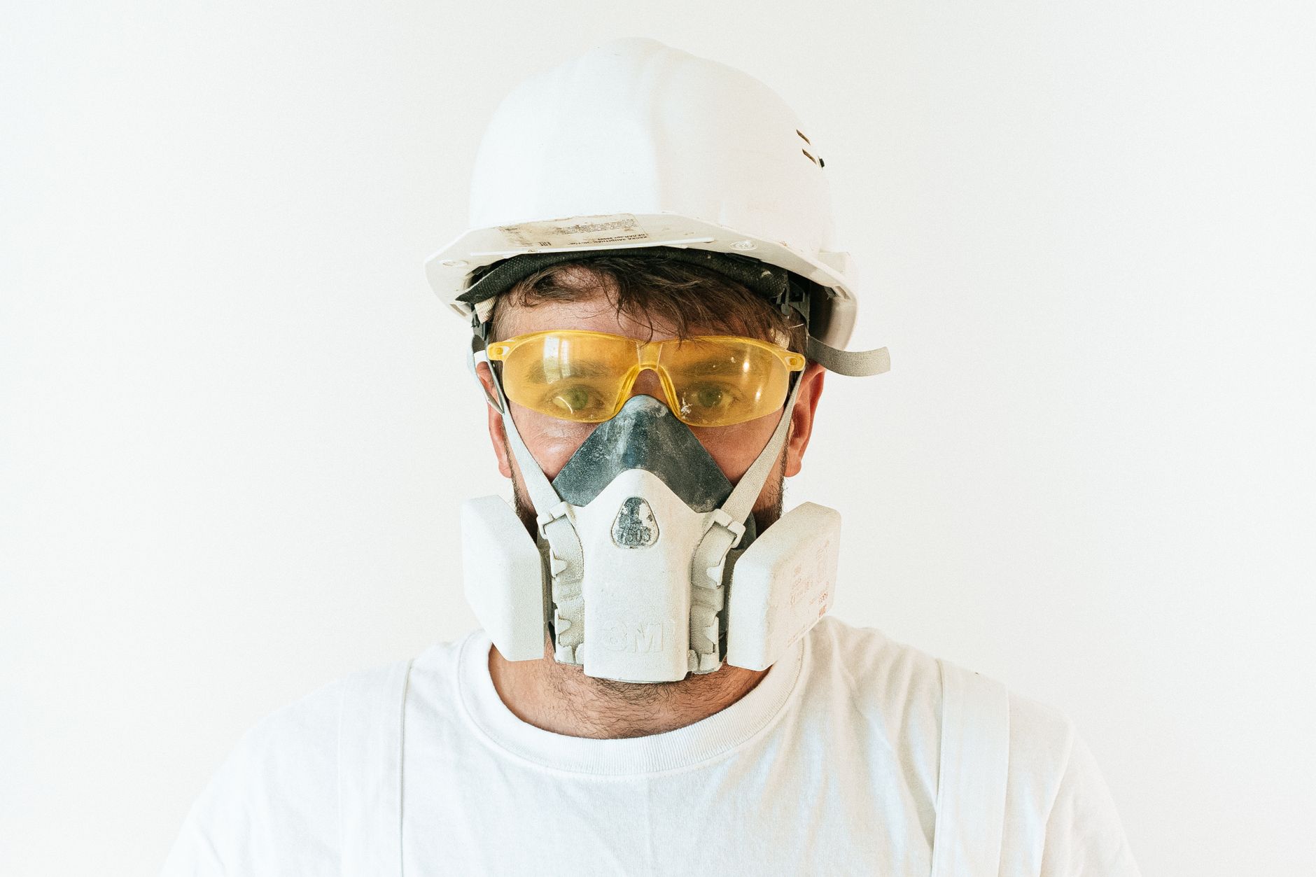 Technician conducting a respirator fit test