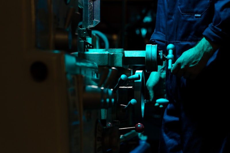 Engineer working on machinery inside a plant