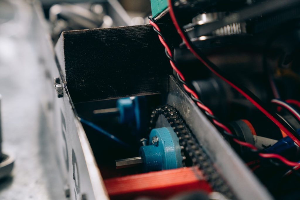 Industrial sensor mounted on a machine