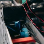 Industrial sensor mounted on a machine