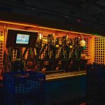 Andon light panel on a factory machine